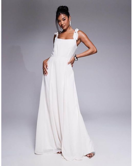 ANAYA Gray Strappy Maxi Dress