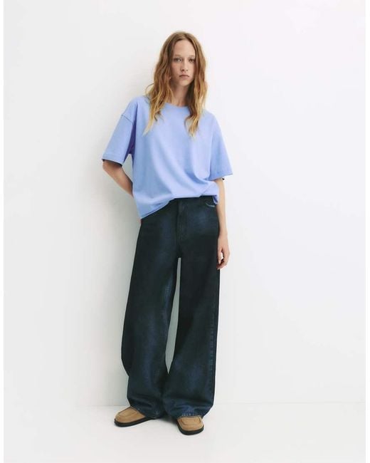 Pull&Bear Blue Oversize T-shirt