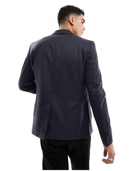 Bolongaro Trevor Blue Wedding Plain Skinny Suit Jacket for men