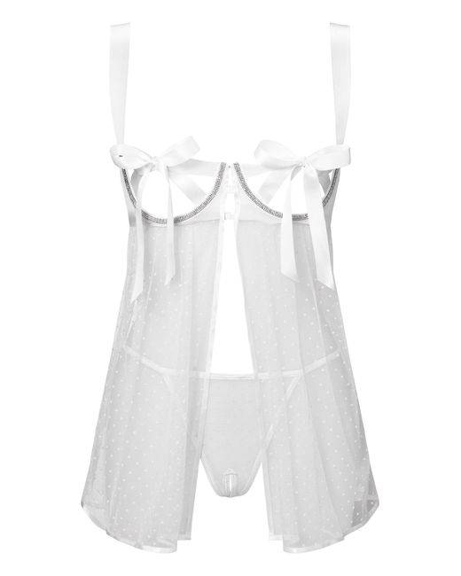 Ann Summers White Unwrap Me Luxe Babydoll