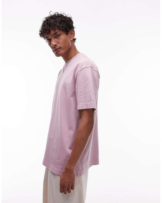 Topman Purple Oversized Fit T-shirt for men