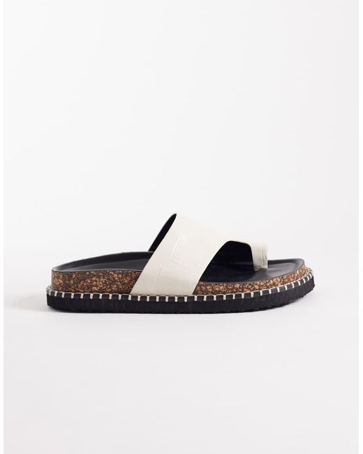 ASOS Multicolor Floris Toe Loop Flat Sandals