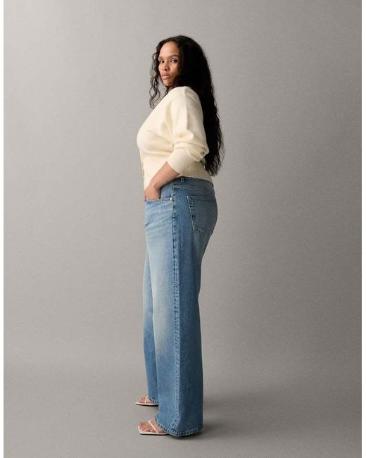 ASOS Blue Asos Design Circular Design Collection Curve Wide Leg Dad Jeans