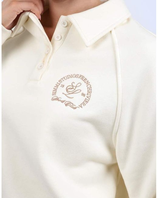 SIMMI Green Embroidered Polo Sweatshirt