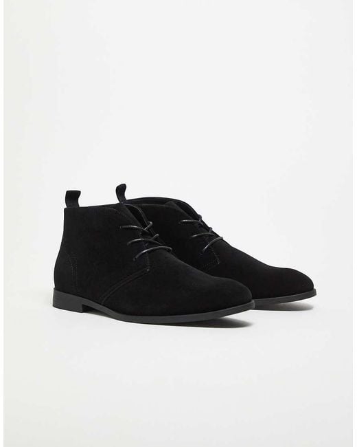ASOS Black Lace Up Chukka Boots for men
