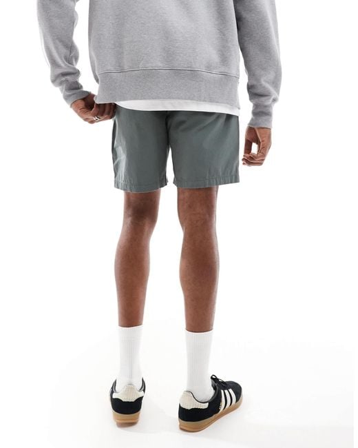 Only & Sons Green Pull On Twill Short for men