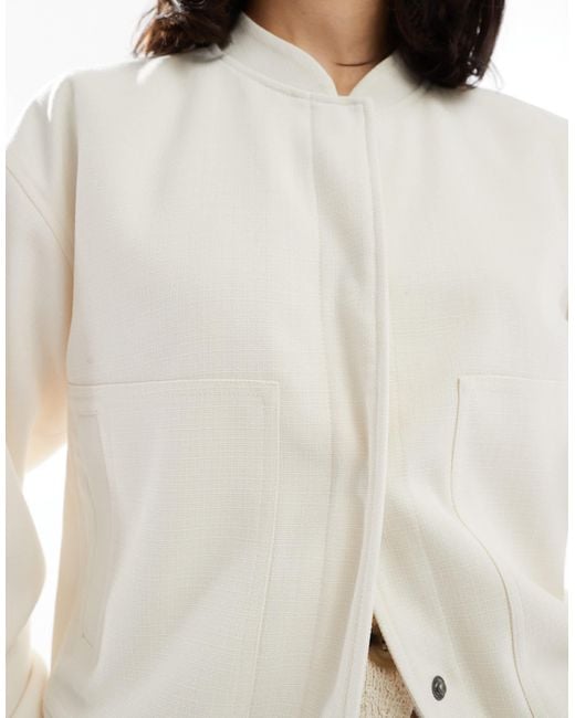 Pieces Natural Lined Bomber Jacket