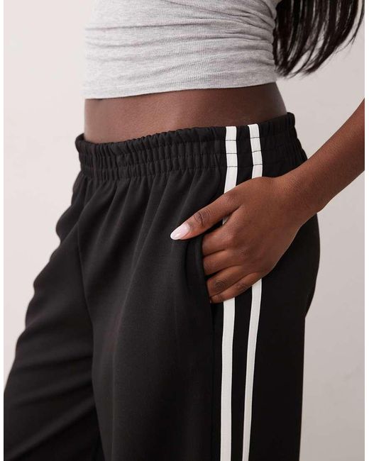 Gina Tricot Black Sporty Wide Trousers