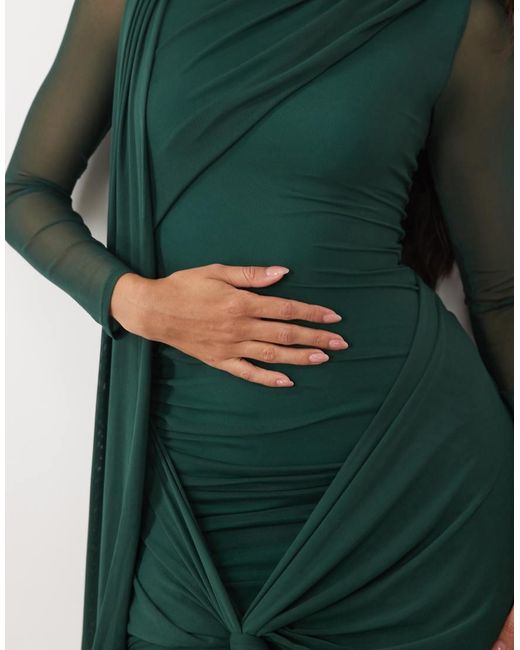 ASOS Green Tie Side Mini Dress