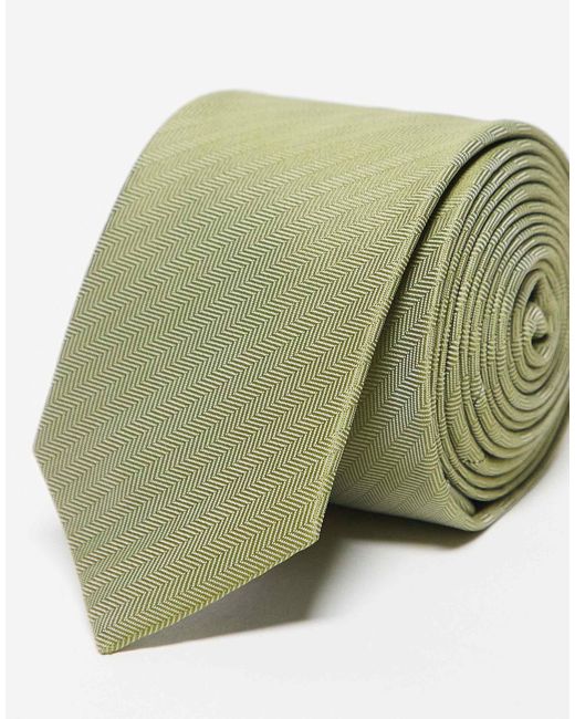 ASOS – krawatte aus satin in Green für Herren
