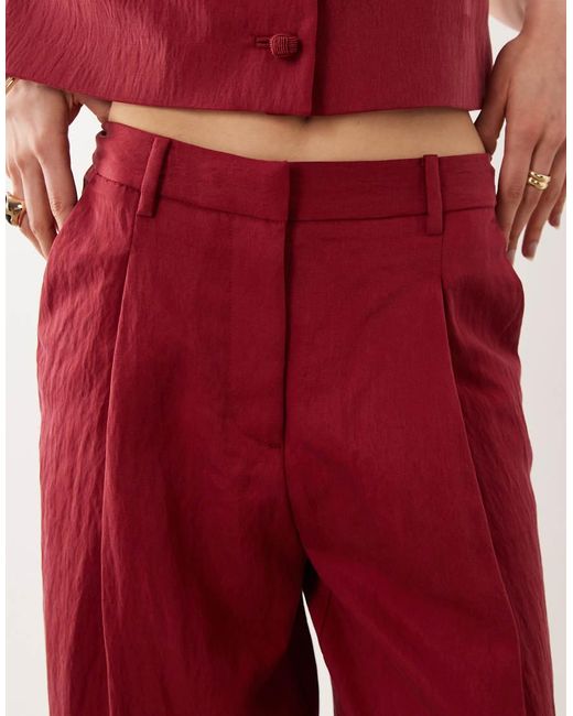 Mango Red Bonnie Relaxed Pants