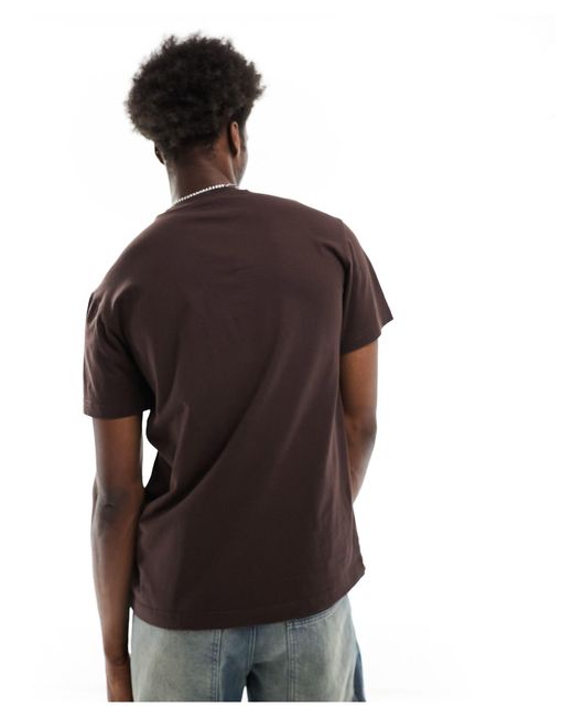 Lee Jeans Brown Arc Front Logo Relaxed Fit T-shirt for men