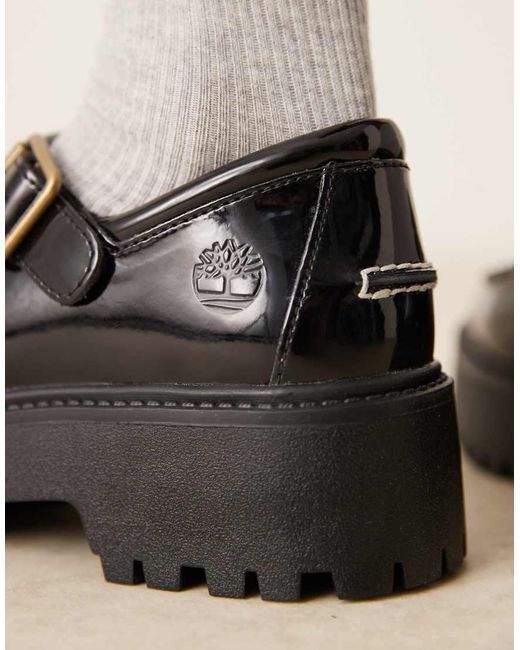 Zapatos Negros Estilo Merceditas Con Plataformas De Charol Stone Street De Timberland de color Black