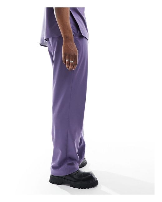 ASOS – anzughose in Purple für Herren