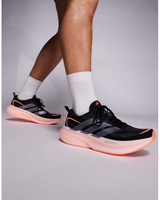 Adidas Originals Black Adidas Running Supernova Glide Trainers for men