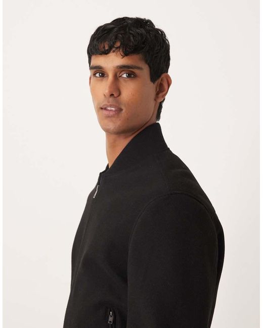 Mango Black Harrington Jacket for men