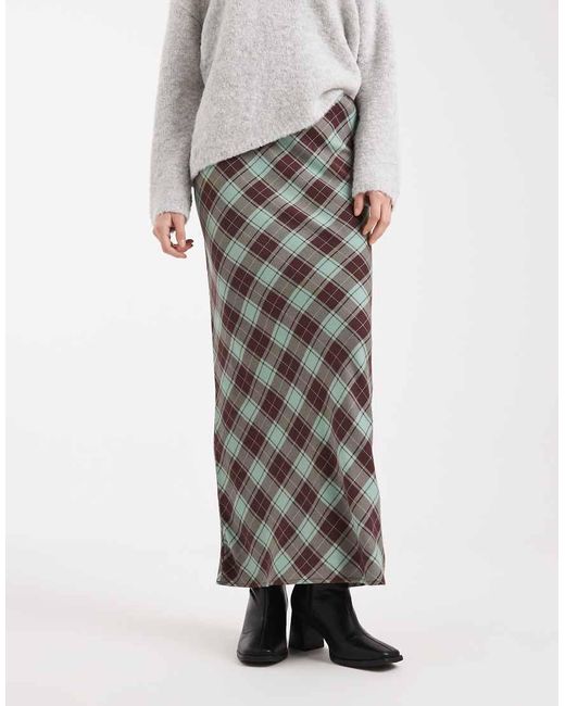 ASOS Red Bias Maxi Skirt