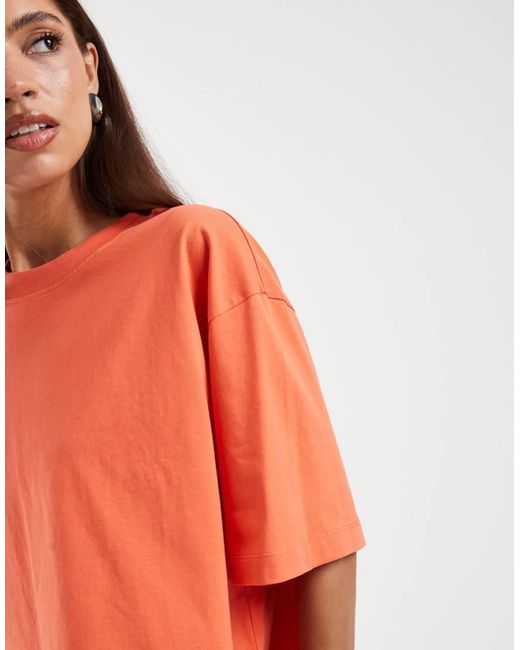 ASOS Orange Boxy Cropped T-shirt