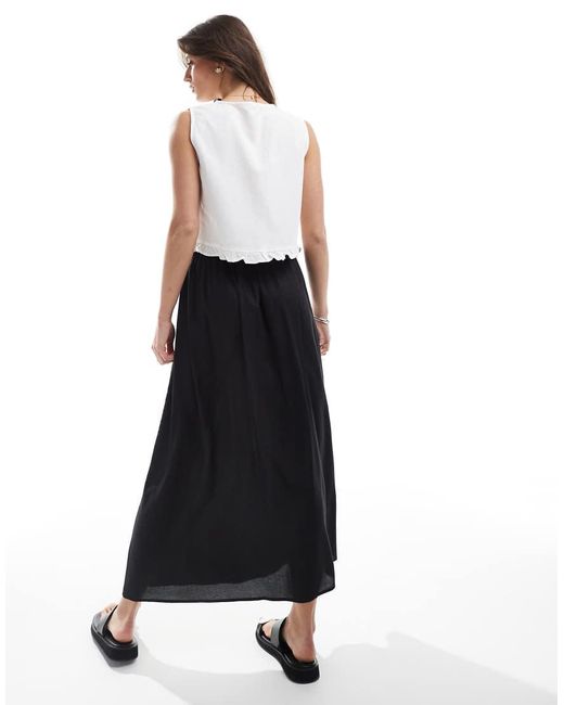 ONLY Zwierige Midi-Rok in het Blue