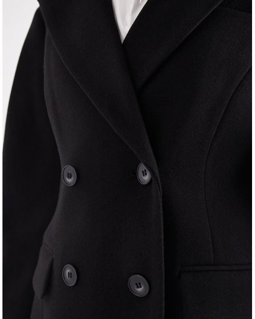 ASOS Black Formal Sculpted Longline Coat