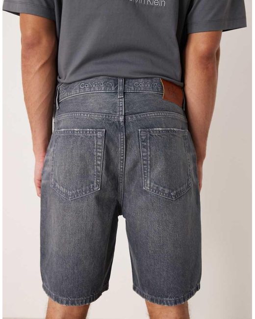 Calvin Klein Gray 90s Relaxed Fit Denim Shorts for men