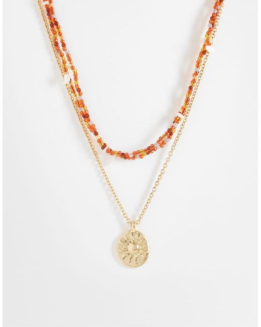 Mango White Layered Necklace