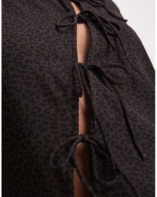 ONLY Black Asymmetric Tie Detail Top