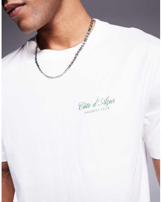 Camiseta Blanca Clásica Con Estampado Trasero De Tenis De Abercrombie & Fitch de hombre de color Blue