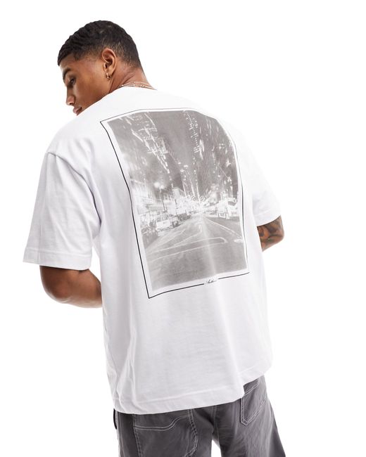 T-shirt bianca con grafica sul retro di The Couture Club in Gray da Uomo