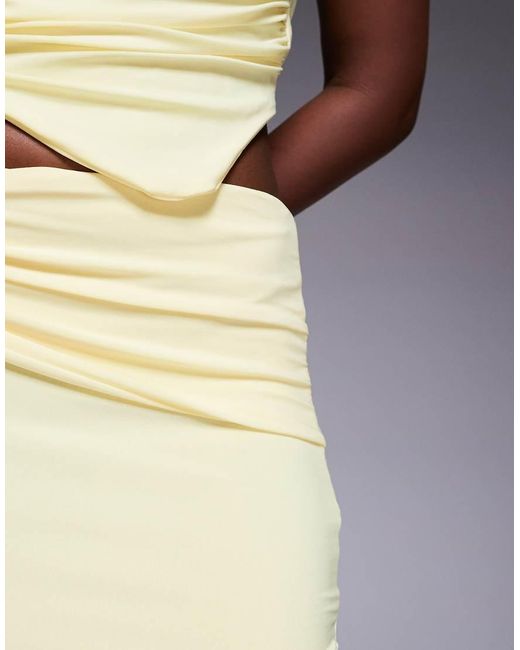 Missy Empire Gray Double Sculpted Slinky Twist Drape Detail Mini Skirt Co-Ord