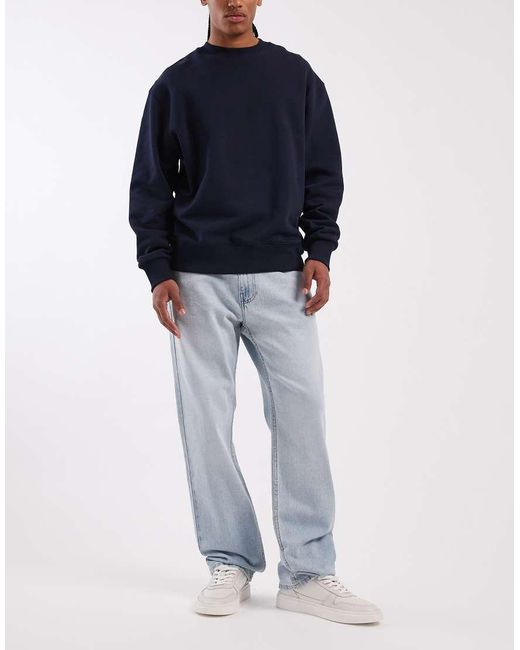 Hollister Blue Loose 5 Pocket Jeans for men