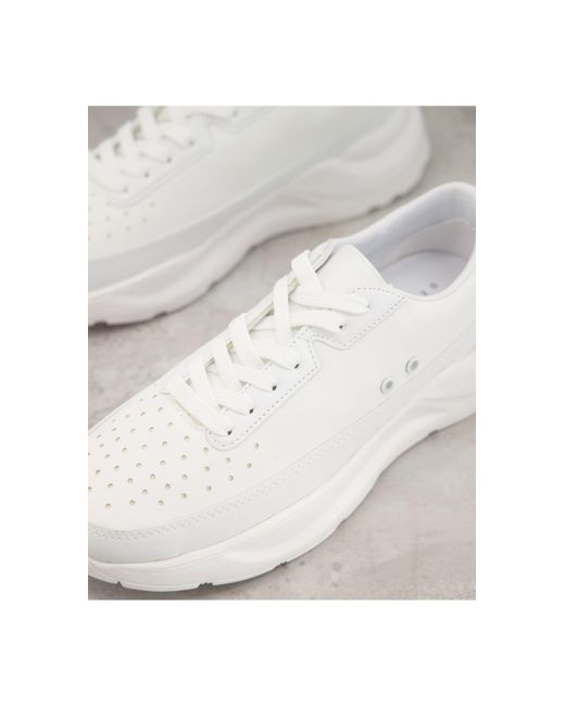 ASOS Sneakers Met Veters En Dikke Zool in het Wit voor heren - Lyst