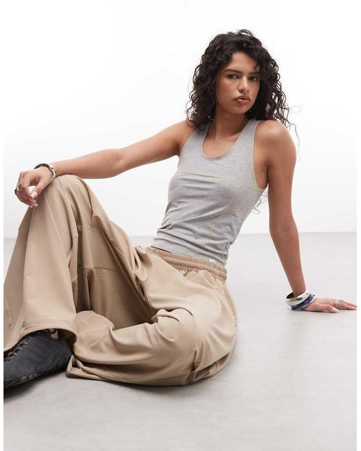Collusion Gray Contrast Stitch Vest