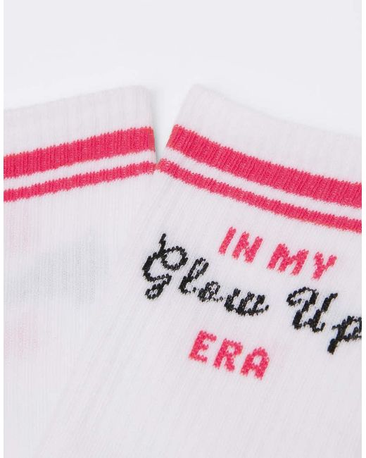 Calzedonia Pink Wellness Text Socks