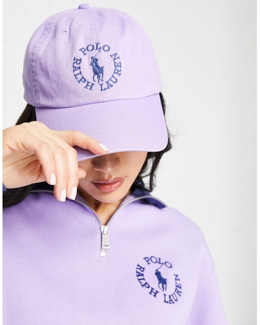 Collaborazione esclusiva x asos - cappellino con visiera color lavanda con  logo di Polo Ralph Lauren | Lyst