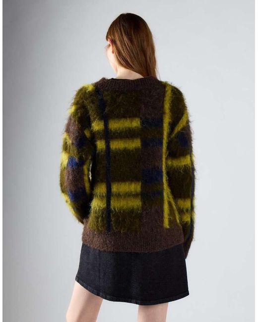 Glamorous Green Brushed Crew Neck Jumper