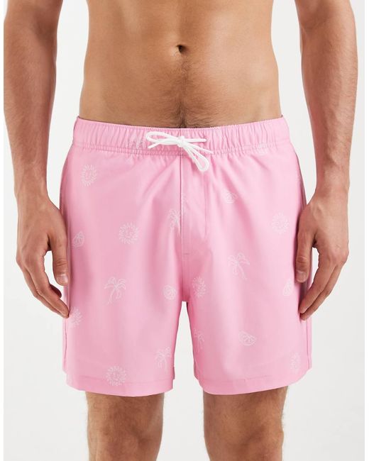 Hollister Pink Swimming Trunks for men