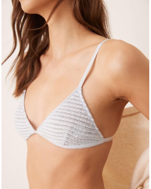 ASOS Brown Orla Textured Triangle Bra