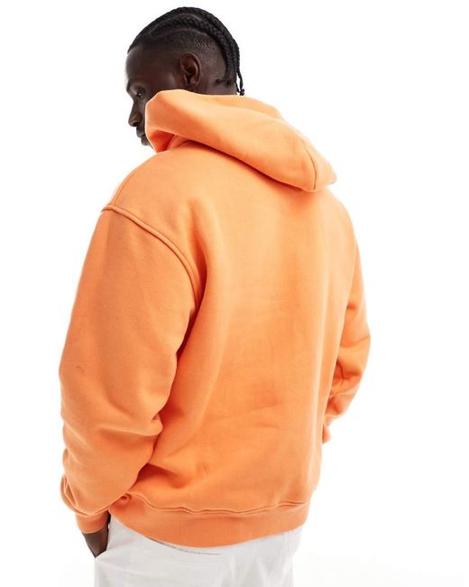 Orange hoodie oversized sale