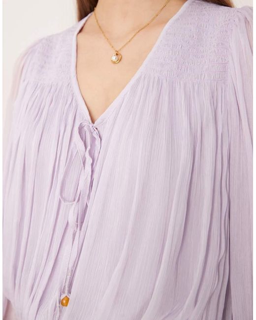 Free People Pink Sunbeam Long Sleeve Mini Dress