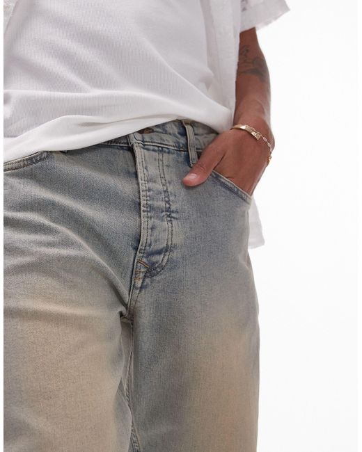 Topman – schmal geschnittene jeans in Gray für Herren