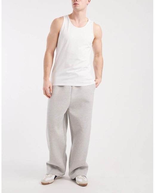 Jack & Jones White 3 Pack Basic Singlets for men