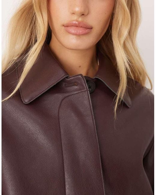 Mango Blue Faux Leather Jacket