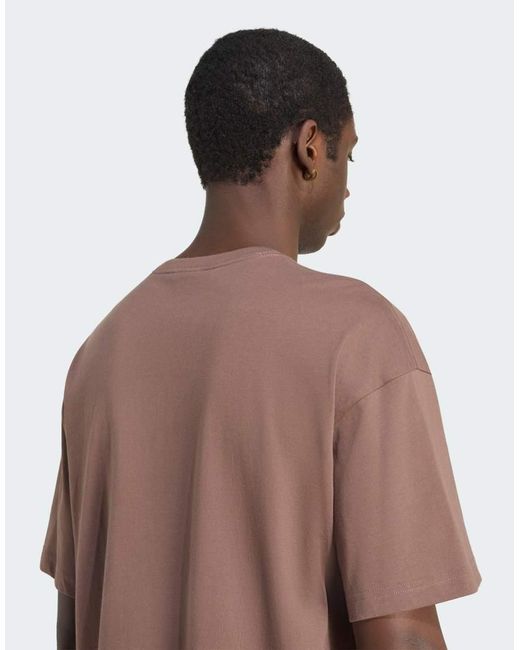 Adidas Originals Brown Trefoil Essentials Spacer Loose Tee for men