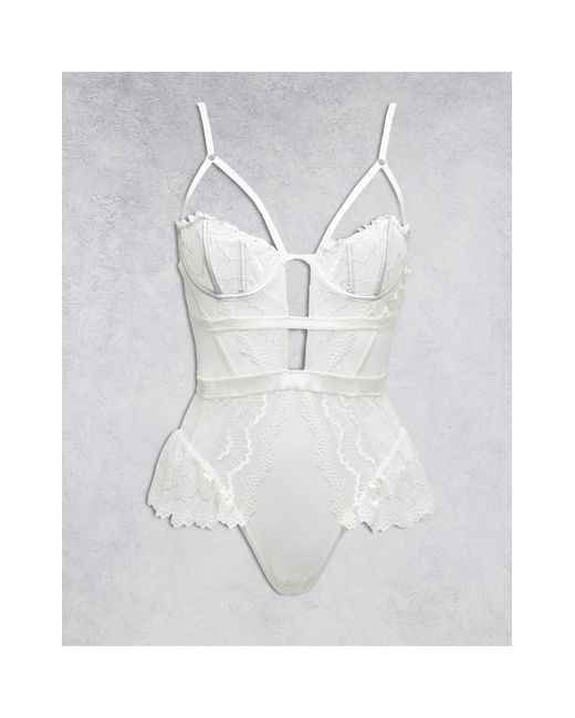 Ann Summers White Sophisticated Ouvert Lace Teddy
