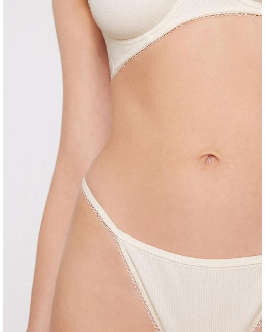 Tezenis Natural Cotton Cutie Tanga Panel G-String