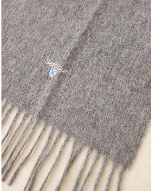 Barbour Natural Plain Lambswool Scarf for men