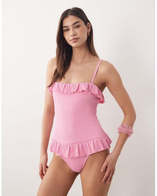 Dippin' Daisy's Pink Dippin Daisys Swimsuit With Frill Detail