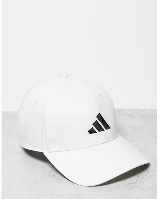 Adidas Originals White Adidas training – baseballkappe aus baumwolle