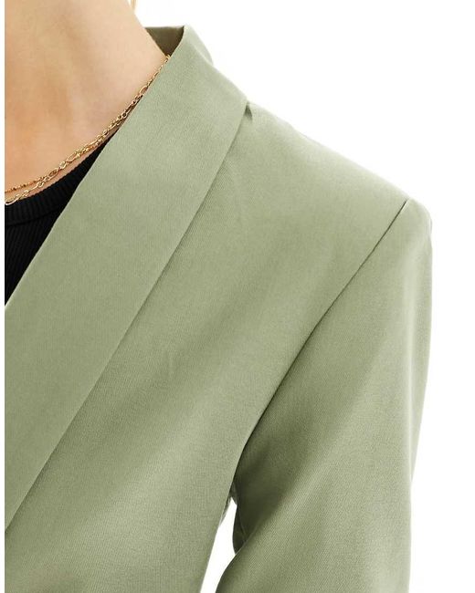 Pieces Black Ruched Sleeve Blazer